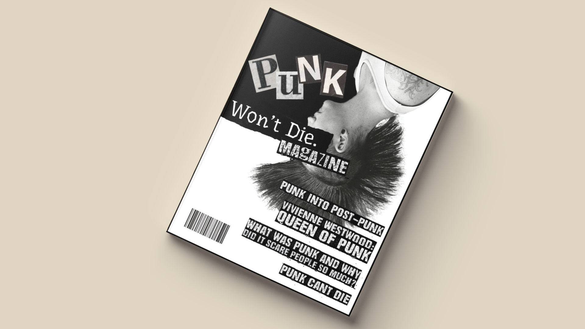 Punk Wont Die; Front Cover Mockup